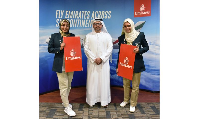 Emirates, flight, Syed Daniah, Syed Abiha, golf talents, Karachi, United States, higher education, Blinn College-Brenham, Brenham, Texas,