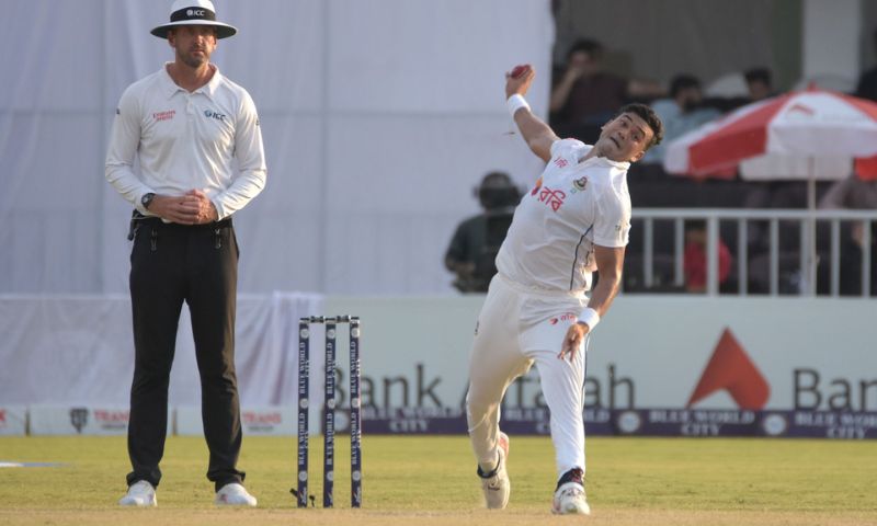 Pakistan, Bangladesh, Rawalpindi, Test, Cricket, Rain, Litton Das, Mehidy Hasan Miraz, Khurram Shahzad