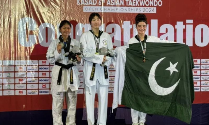 Pakistan, Maliha Ali, Bronze Medal, Asian Open Taekwondo Championship, Indonesia, Nepal, Malaysia, Philippines, Tajikistan, Uzbekistan, South Korea, Gold Medal