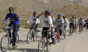 Balochistan Cycling Association, Kashmir Black Day Cycle Rally, IIOJK, Assembly Chowk, Balily, Indian military presence, Kashmir,