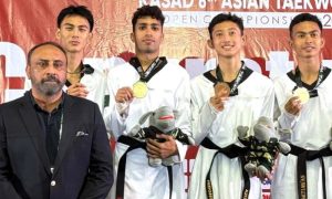 Pakistan, Shahzeb Khan, Gold Medal, Asian Open Taekwondo Championship, Philippines, Indonesia, Kazakhstan