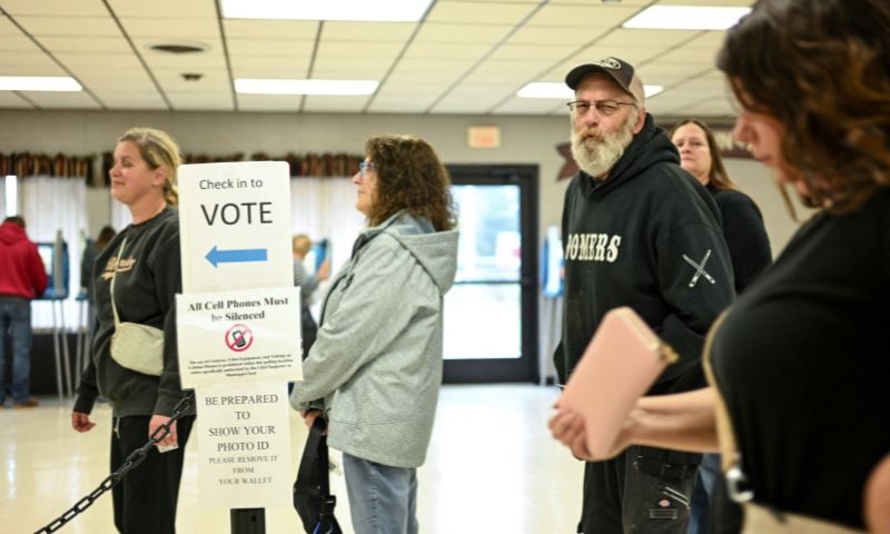 US Presidential Election, Kamala Harris, Donald Trump, White House, Michigan, US, Washington